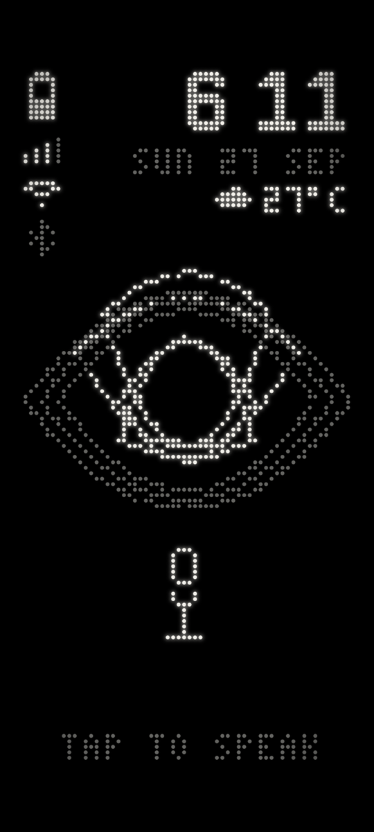 The RIGEL assistant answering on the dot matrix